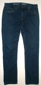 Carhartt Rugged Flex Straight Fit Tapered Leg Blue Jean style #102807 VG Drk Wsh - Picture 1 of 5