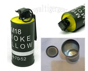 US Army USMC M18 Container Box Toy Stage Prop Indicator Yellow Smoke Grenade