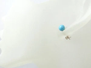 Elegant Sterling Silver Stud Earrings With Turquoise Colour Premium Pearls - Picture 1 of 9