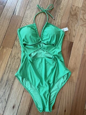 Traje de baño Aerie verde de una pieza recortado para mujer talla grande nuevo con etiquetas Foto 1 de 4