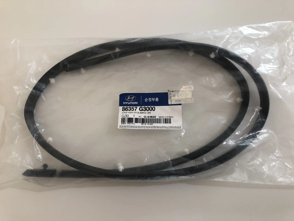Front Bumper Sight Shield Rubber Seal Strip Trim 2018-19-20 Elantra GT Genuine - Image 1 of 1