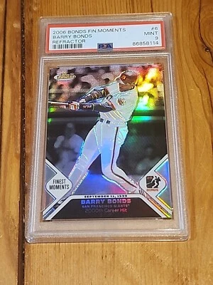 2006 Topps Finest Moments Barry Bonds #6 REFRACTOR /425 PSA 9 - Image 1 of 3