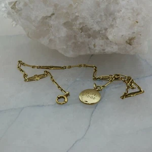Bracciale/Ciondolo Art Déco Oro Giallo 14K Smalto Nero 8,5 pollici circa 1920* - Foto 1 di 6