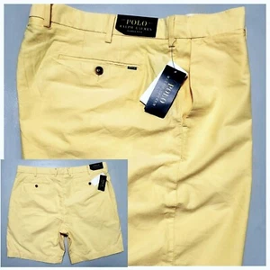 POLO RALPH LAUREN CLASSIC FIT 9" INSEAM MENS YELLOW COTTON PREPPY SHORTS: 32&38 - Picture 1 of 7
