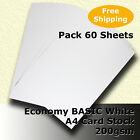 White 200Gsm General Purpose A6 A5 A4 Sizes Economy Card Stock  #H42s