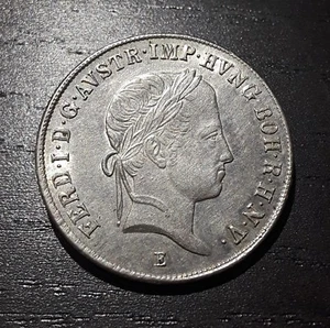 Austria 1848E 20 Kreuzer KM2208 AU+Details! - Picture 1 of 4