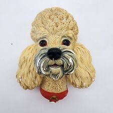 Bossons Collection White Poodle Dog Chalkware England Vintage Head GVC