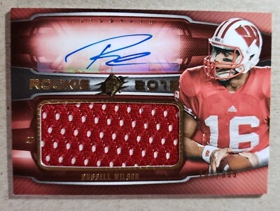 2012 SPx Russell Wilson Auto Jersey RC /399 Wisconsin Badgers Autograph #75 - Image 1 of 2