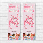 2 PERSONALISED PORTRAIT HEN PARTY BANNERS - Design 1