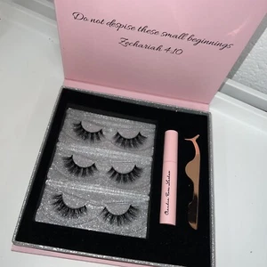 ClaudiaRose mink lash set of 3 glue and tweezer - Picture 1 of 5