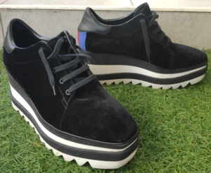 Zapatillas deportivas Stella McCartney Sneak Elyse negras plataforma gamuza talla EU 37 US 6 R€625 - Imagen 1 de 12