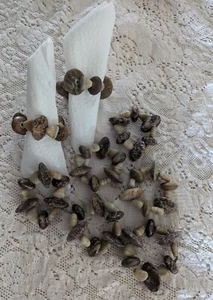 Set of 8 Multi Stone Napkin Rings - Picture 1 of 4