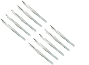 10 Thumb Dressing Forceps 8" Plan Jaws Tweezer Surgical Instrument SS - Photo 1/4