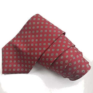 Amherst and Brock Gold Label Krawatte aus 100 % Seide rot 59 Zoll lang 4 Zoll breit - Bild 1 von 4