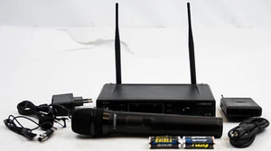 Phenyx Pro PTV-1 VHF Set Microfono Wireless con Cuffie Portatile Lapel Bodypack - Foto 1 di 3