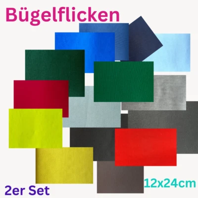 Bügelflicken 12x24cm Baumwolle - Selbstklebend - Arbeitskleidung - Bild 1 von 3