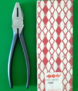 NOS NEW Vintage Utica Tools USA NO. 52-6 Lineman Side Cutting Pliers - Picture 1 of 16