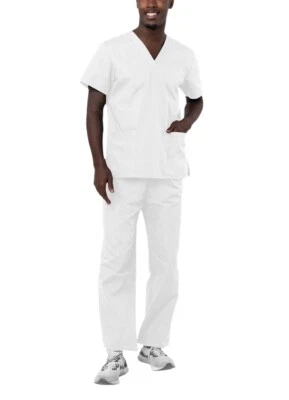 Adar Mens Medical Scrubs Set Medical Uniforms Roomy Fit (30 Colors) Comfortable - Image 1 of 4