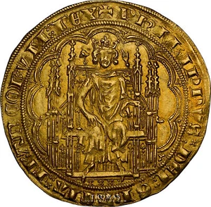 Coin - France - Philip VI - Gold Chair - NGC MS 63 - Very Rare - Picture 1 of 2