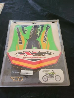 N-Style Green Kawaskaki Graphics Kit # N40-3076 2003 KX125 KX250 03 kx 125 250 - Image 1 of 4