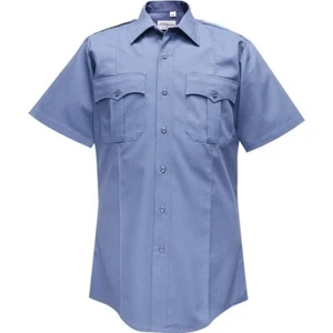FLYING CROSS 85R54 MEN 15.5 REG DURO POPLIN/65-POLY/35 SHORT SLEEVE MARINE BLUE - Picture 1 of 1