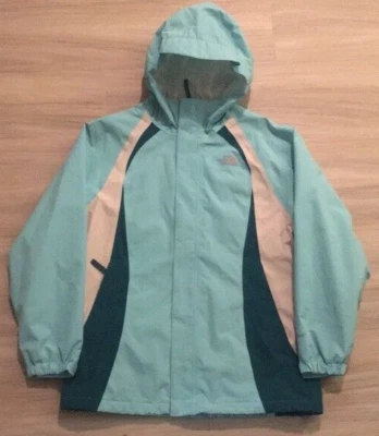 Girls The North Face HyVent Windbreaker Rain Hoodie Jacket Youth XL 18 Blue - Image 1 of 4