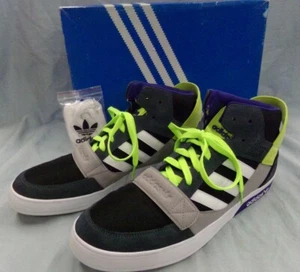 ADIDAS DECADE OG MID Black, Gray & Neon Green Men’s 13 Basketball Sneakers Shoes - Picture 1 of 5