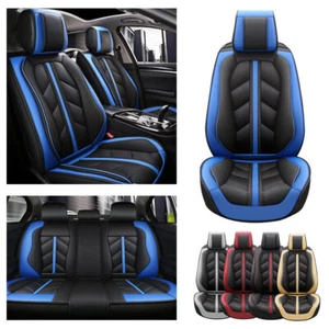 Car Seat Covers 5-Seat Full Set for Hummer PU Leather Cushion 51 Blue - Picture 1 of 12
