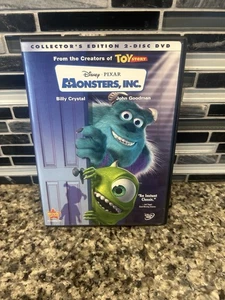 Disney Monsters Inc DVD Movie Collectors Edition 2 Disc Film Pixar Animated - Imagen 1 de 3