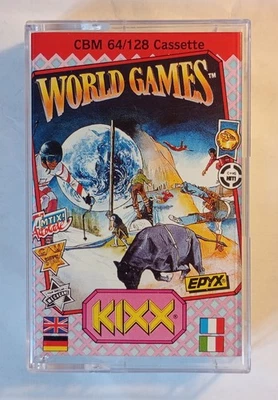 WORLD GAMES - KIXX version complete - Commodore 64 C64 C128 - TESTED See photos - Image 1 of 4