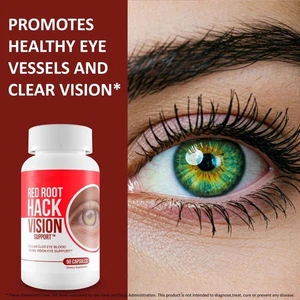Red Root Hack Vision Supplement Beste Augenpillen 90 Stück für Augen Verstopfung & Sehen - Bild 1 von 8