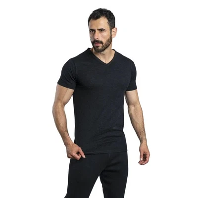 AoA Men's Royal Alpaca V-Neck Shirt: Light, Wicking Outdoor Ecological Layer ... - Image 1 of 4