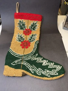Macy's Holiday Lane Collection Haken/Teppich Cowboystiefel Western Weihnachtsstrumpf - Bild 1 von 6