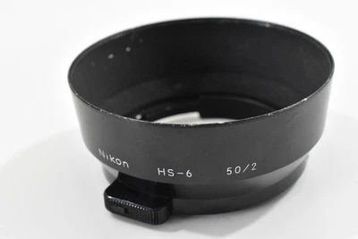 GENUINE NIKON GOOD NIKON HS-6 SNAP ON METAL LENS HOOD FOR 50mm F2 F1.8 F1.4 F1.2 - Image 1 of 2