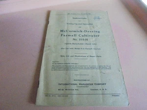 Vintage 1935 McCormick-Deering Farmall Cultivator No. 215-H Set-Up and Operating - Picture 1 of 5