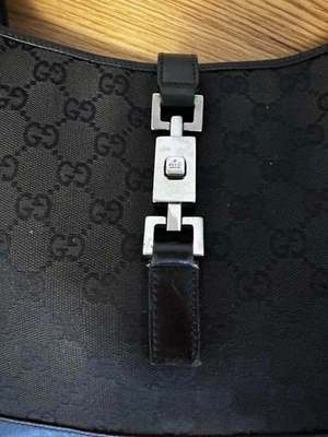 Gucci Jackie One Shoulder Bag Handbag GG Canvas Leather Black Authentic. Vintage - Изображение 1 из 4