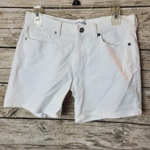 Banana Republic Premium Denim White Rollup Shorts Size 26 - Picture 1 of 6