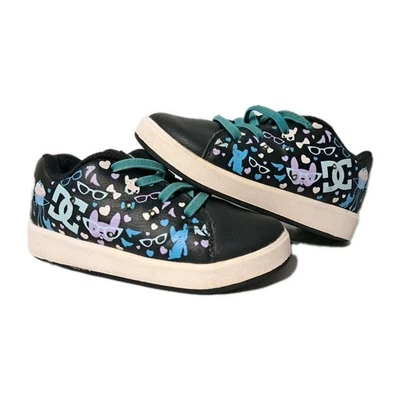 DC Shoes Toddlers Phos Size 8 Purple Black Blue White Light Up Puppies Cupcakes  - Image 1 of 4