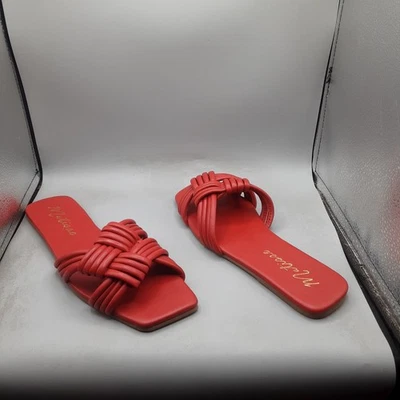 Matisse Samson Slide Sandals Women's 9M Red Knotted A96 - Image 1 of 4