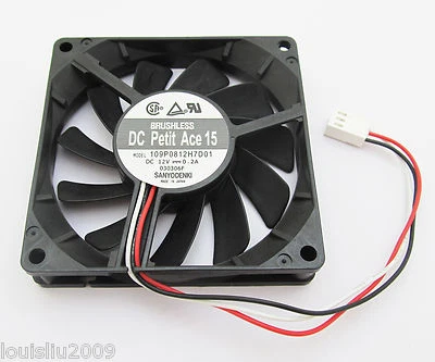 1pc SANYO DENKI DC Fan 80mm x80x15mm 8015 12V 0.2A 3pin - Image 1 of 2