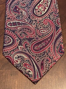 Grant Thomas Red 100% Silk Men’s Neck Tie Made In Usa - Picture 1 of 9