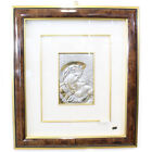 Painting Art Holy Madonna With Child On Slab Silver Guerrini Frame Wood