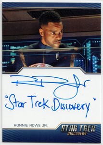 Star Trek Discovery Season Three - Ronnie Rowe Jr - Inscription Auto Card v1