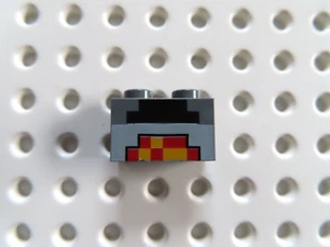 LEGO 1 x Stein 3004pb162 dunkelgrau 1x2 bedr. Minecraft Pixel 21155 21144 21160 - Bild 1 von 1
