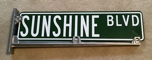 Sunshine Blvd Cartello stradale in alluminio e telaio appendiabiti 25 x 6" (120ia) - Foto 1 di 15
