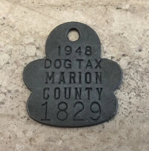 1948 DOG LICENSE Medal Tax Tag: MARION COUNTY (Ohio) - Picture 1 of 1
