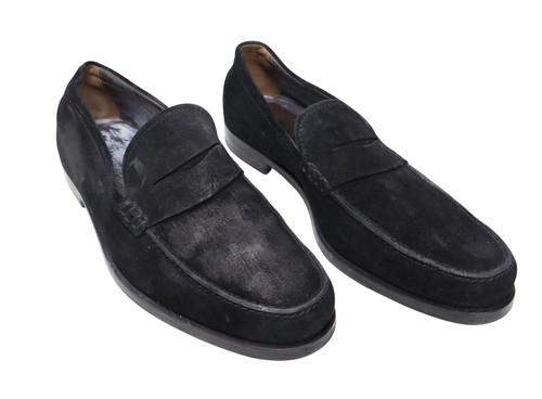 TOD’S Scarpe TOD'S Vibram Uomo UK 6.5 Oxford Loafers Tacco In Gomma Rigido Nero