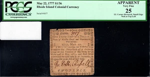 Rhode Island Colonial Note Fr#RI-264 May 22, 1777 $1/36 PCGS 25 *14 Known* - Picture 1 of 4