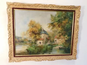 Painting Impressionism Landscape with House! Signed Étienne Blandin! France - Picture 1 of 7
