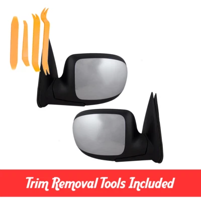 Nuevo juego de espejos retrovisores eléctricos cromados para Chevrolet Silverado GMC Sierra 1999-2002 Foto 1 de 4